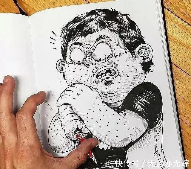 画面|真人和漫画互动他画完漫画，接着把画中人“暴打”了一顿