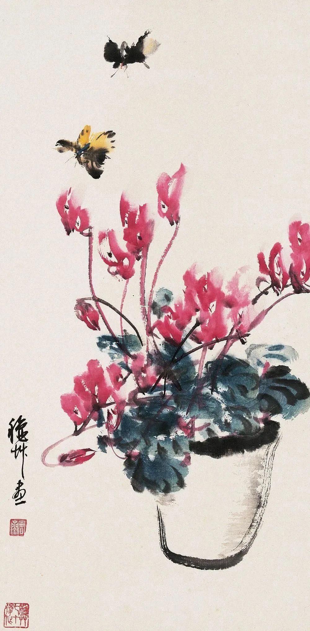  带给|大写意花卉作品，让这些花卉带给大家一些生活中的点滴美好