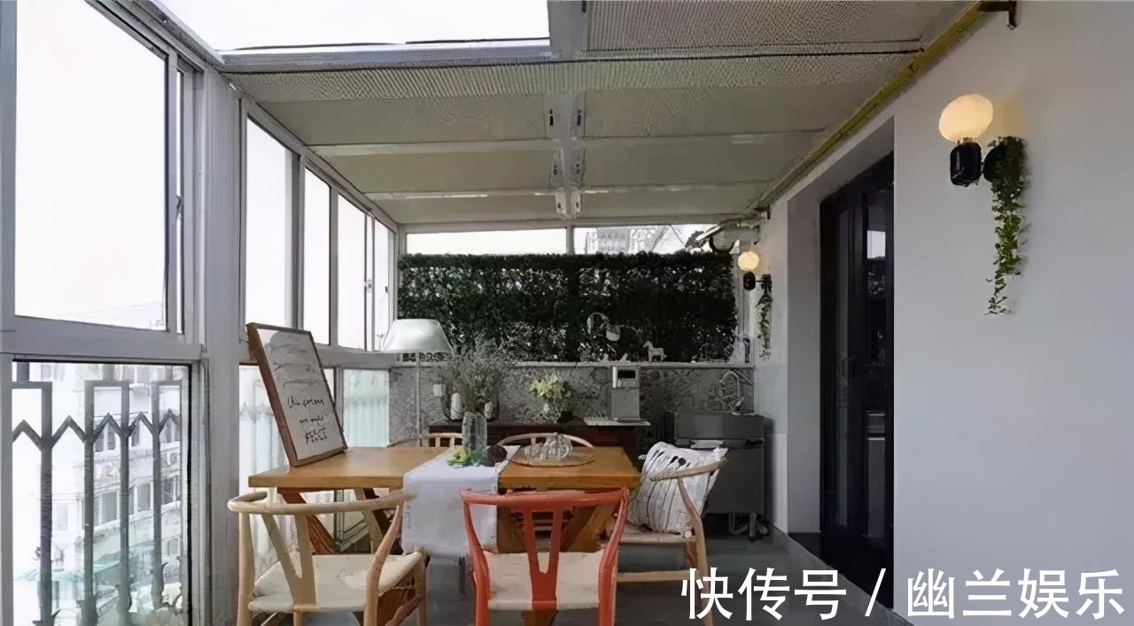 花园|买80㎡顶楼被同事嘲笑,看到我家大阳台改花园餐厅,羡慕得不得了