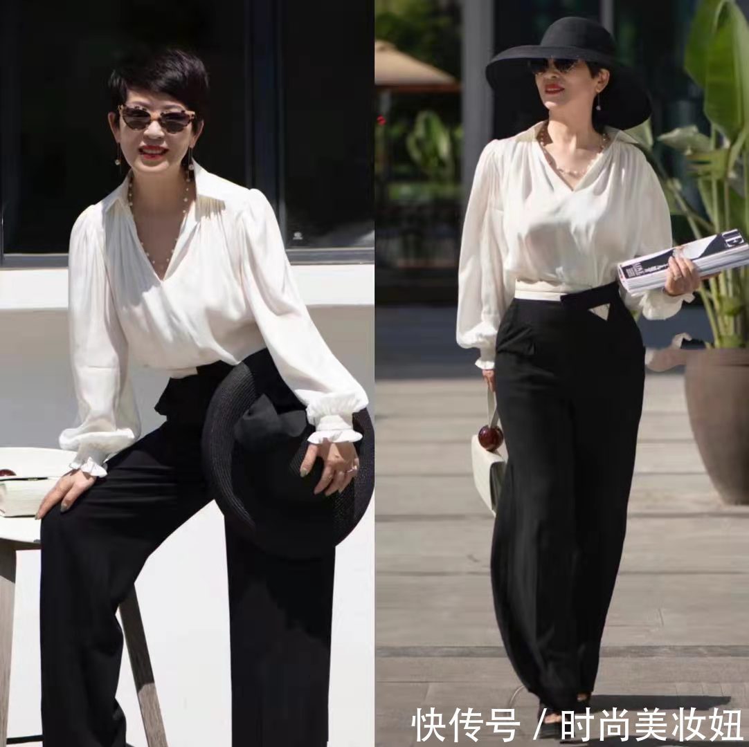 黑白|气质决定成败,这位62岁奶奶靠穿搭告别“老气”,美得优雅自信