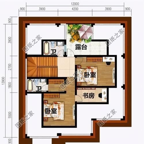 阁楼|一层半农村建房设计图,美观实用还经济,有这样的房子谁还住楼房