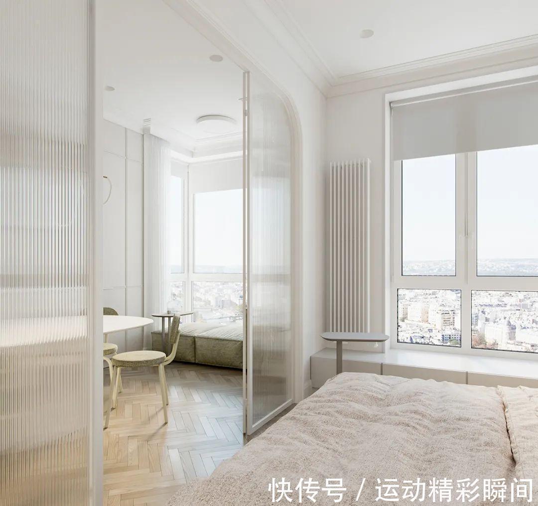 玄关|37㎡奶油系单身公寓,极简却很有质感,堪称小户型设计教科书!