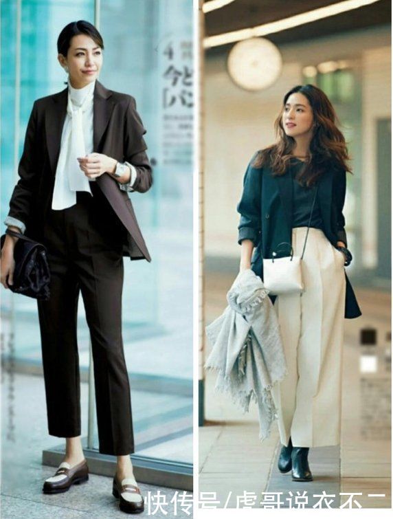 40岁女人开春别总穿卫衣，日系风西服指南来了，照着穿真优雅