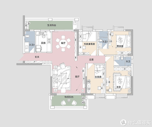 居家|她家以“荷花”为主题,打造一个有品位又温馨的居家氛围,有特色