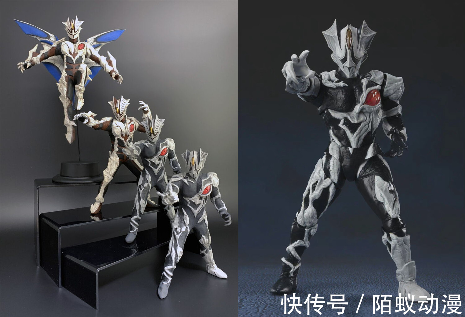 圆谷|特利迦奥特曼:3代艾洛德人对比,圆谷真节约,皮套升级只换头套