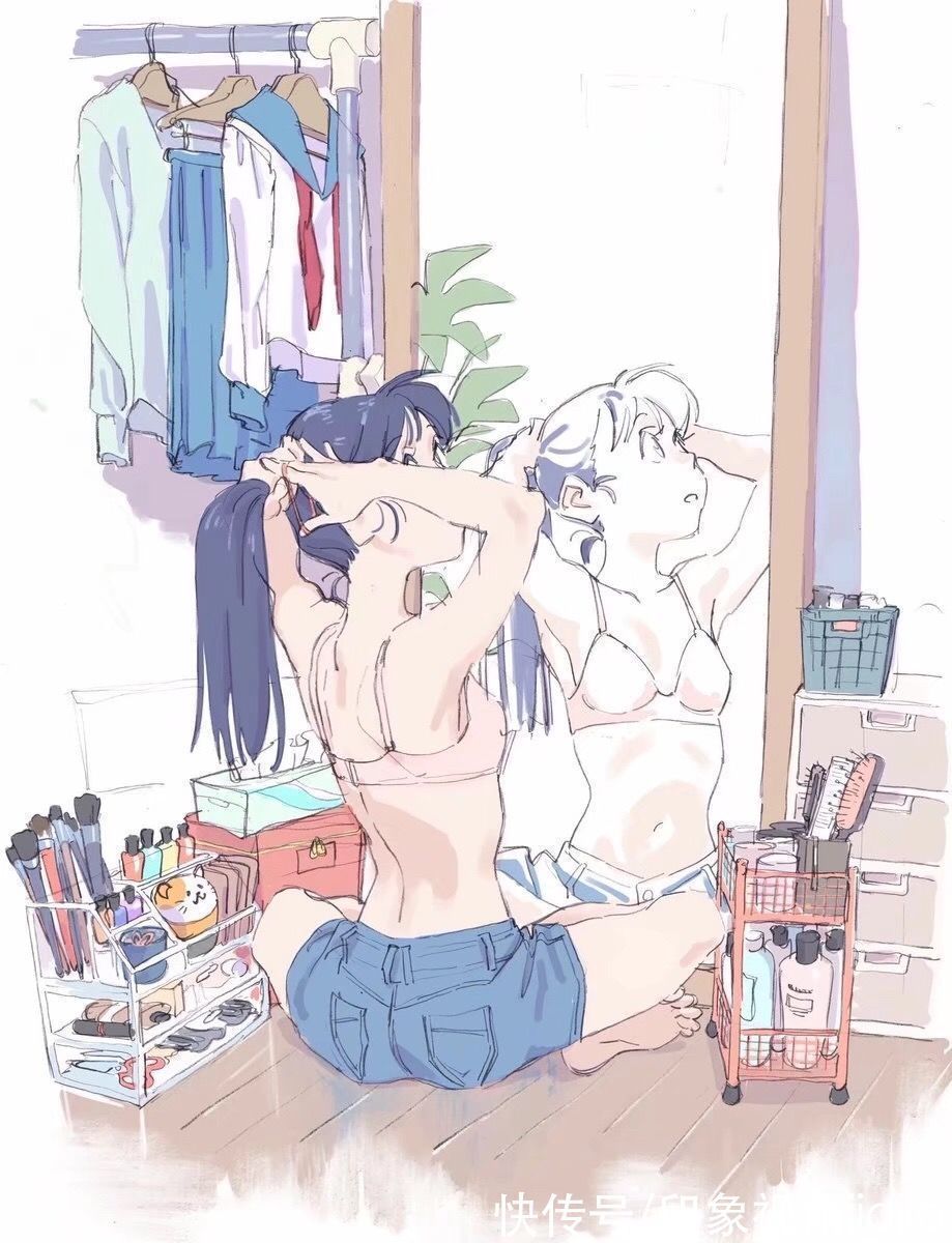 插画|复古感的动漫美少女插画,第一眼就被惊艳到了