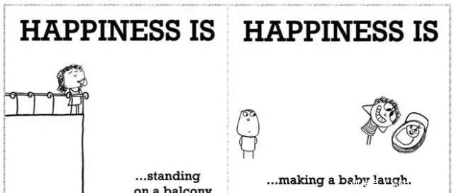 Happiness|疯传全网的英文漫画：Happiness is……看完走心了