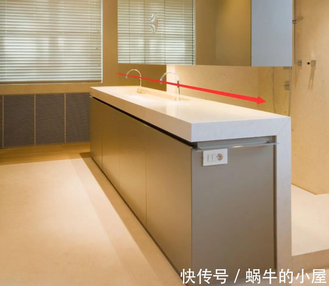 卫生间|太会精打细算了!不砌墙了,卫生间洗漱台后就是淋浴区,方便许多