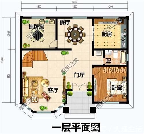 卫生间|农村三层别墅占地140平米设计图，第一款太气派，第三款很实用