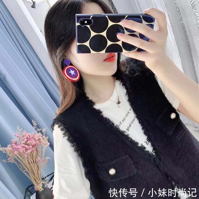 马甲|今秋火了一穿搭叫:针织马甲+高腰裙,温暖吸睛,做个气质时髦精