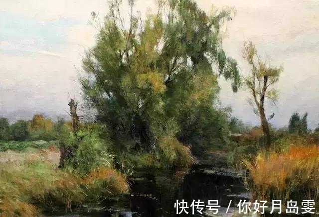 布面油画&著名油画家杨鸣山的风景写生作品，净化心灵！