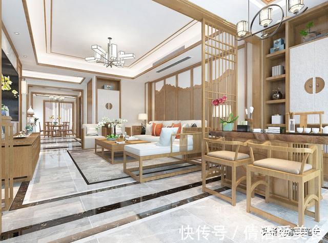 奢华|她家150㎡新中式风,全屋充满了温馨感,细节处尽显奢华与品位