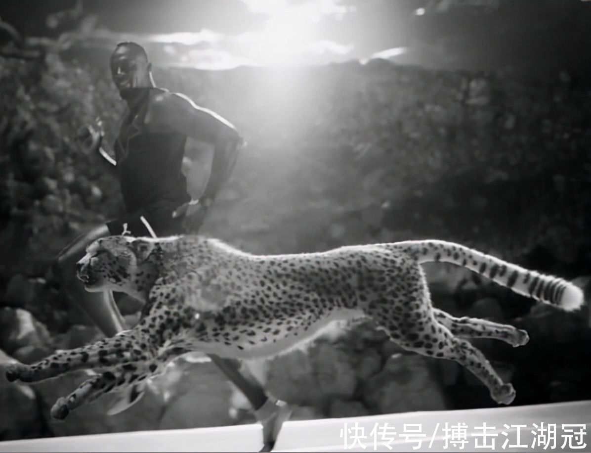 击败|闪电博尔特轻松击败猎豹，这一幕在短片中实现，编者：现实不可能
