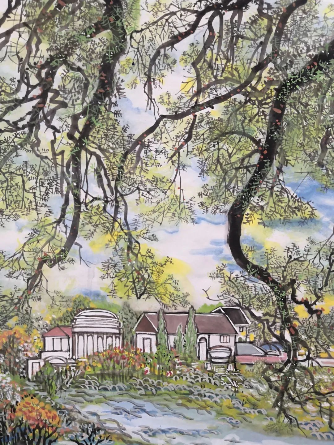 杨大眼造像@中西结合笔传情·锐意创新始通神——张山绘画人物山水艺术新貌