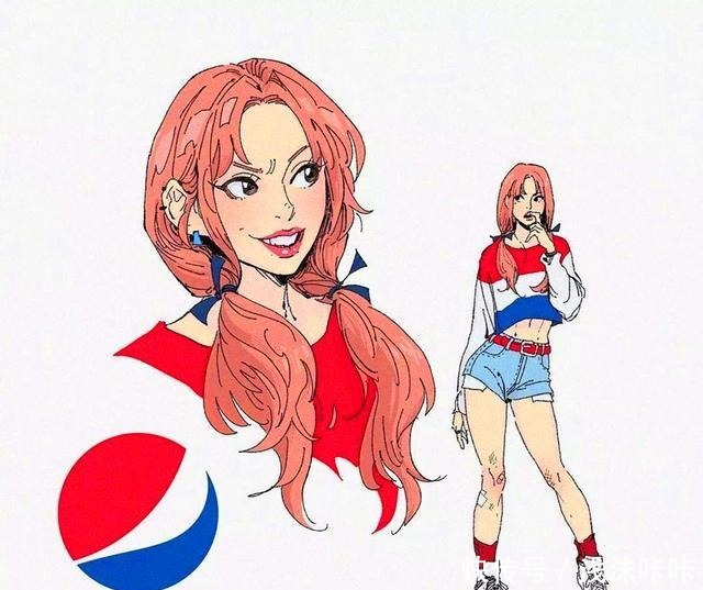 饮料拟人化,百事可乐可A可甜,可口可乐成御姐,雪碧妹我抱走了!