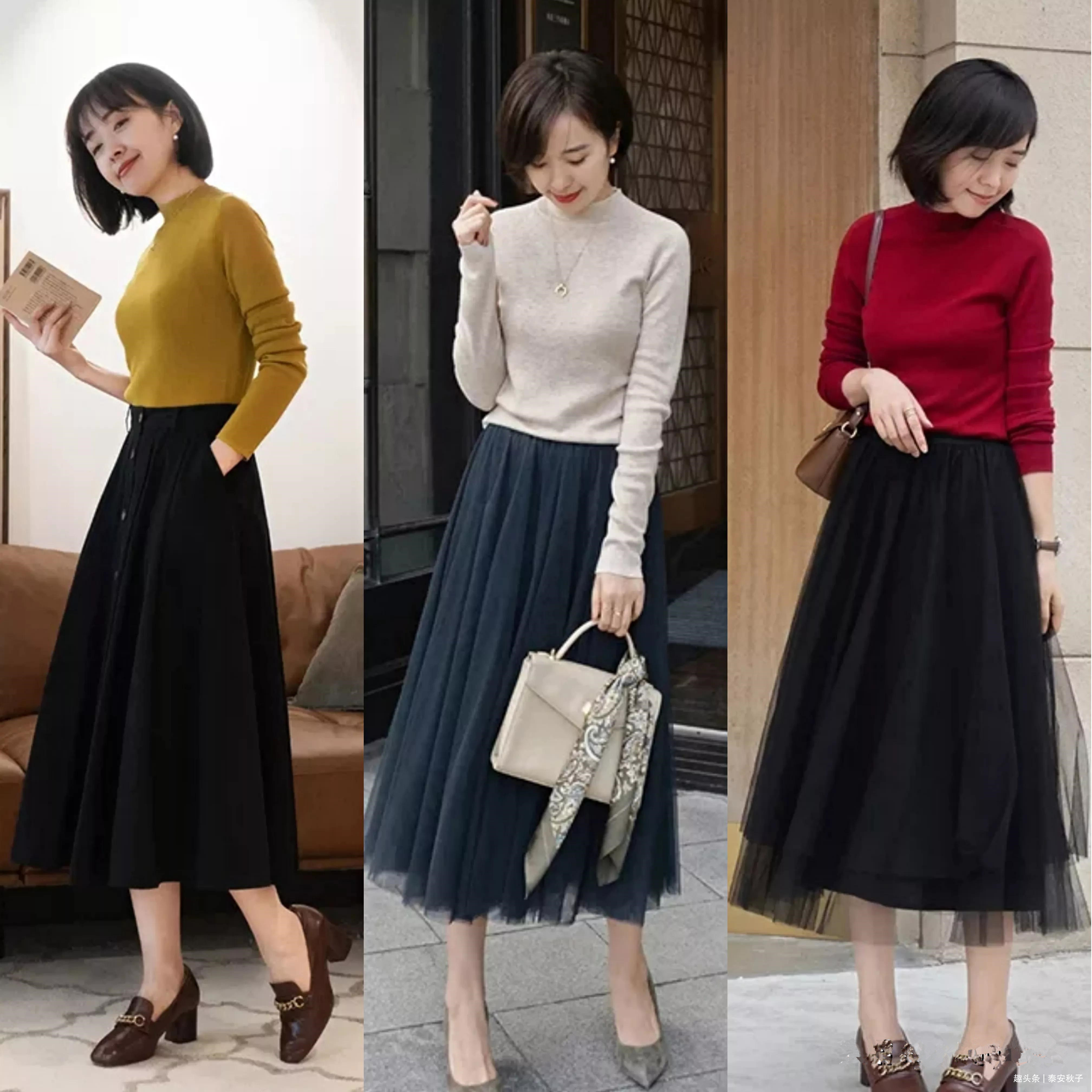 百褶裙 羊毛衫+牛仔裤早已过时!今年流行这种“优雅穿法”又美又高级