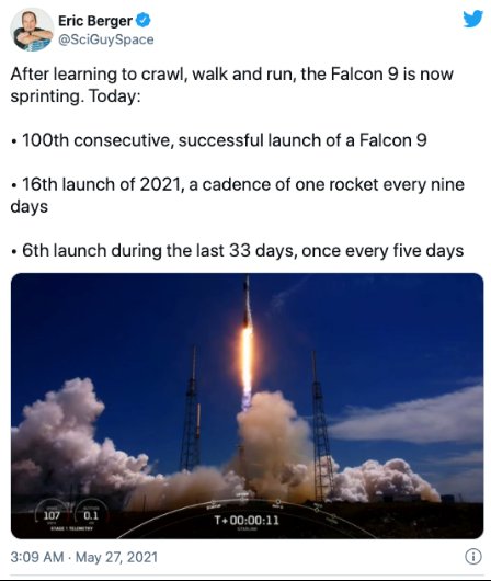 猎鹰 SpaceX 新里程碑：猎鹰 9 号火箭连续 100 次发射成功