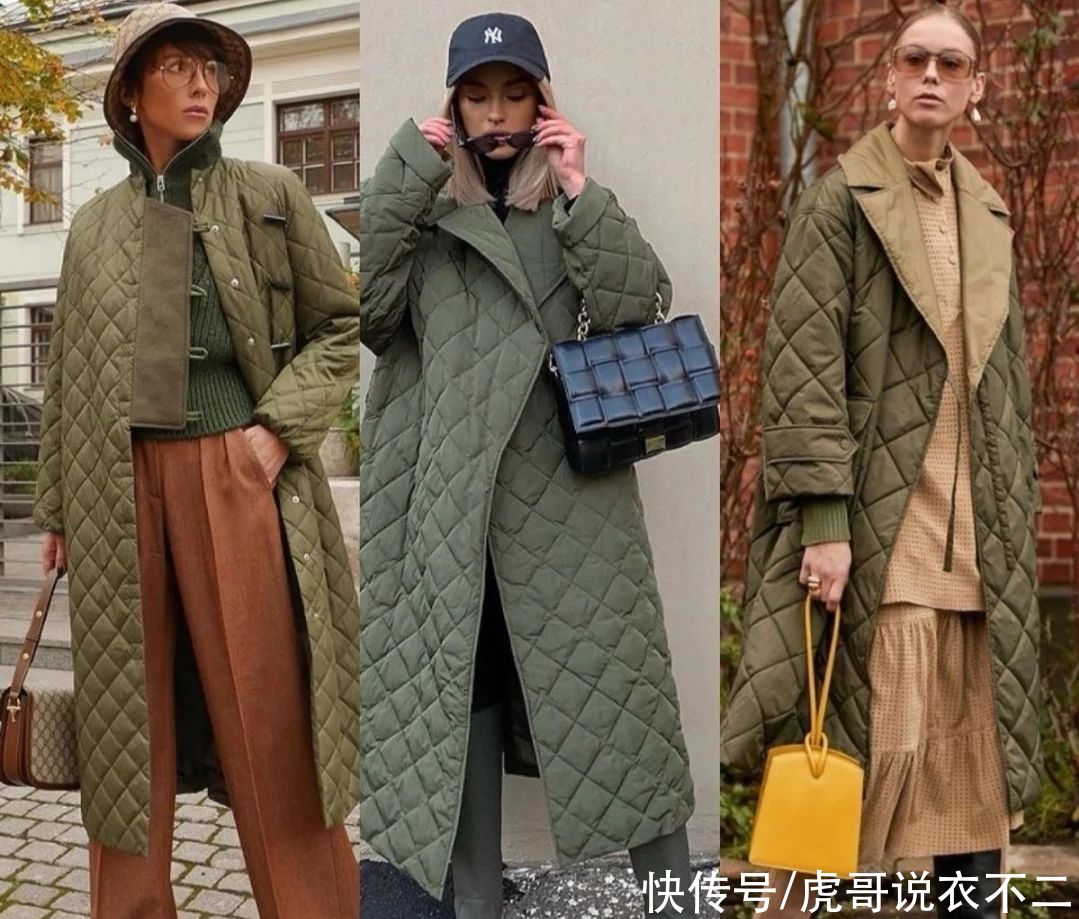 冬季|菱形格羽绒服才是时髦精首选，保暖轻盈又摩登，承包你的冬季时尚