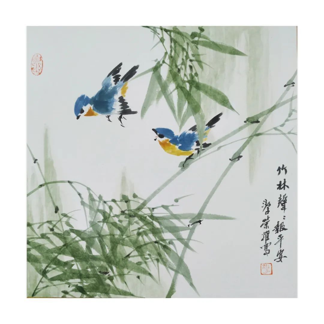 研究员!朱荣耀《壬寅新春,竹报平安》系列小品