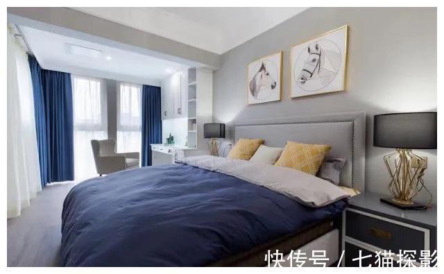 背景墙|130平清新美式三居,设计巧妙的沙发背景墙,一进门就被迷住了!
