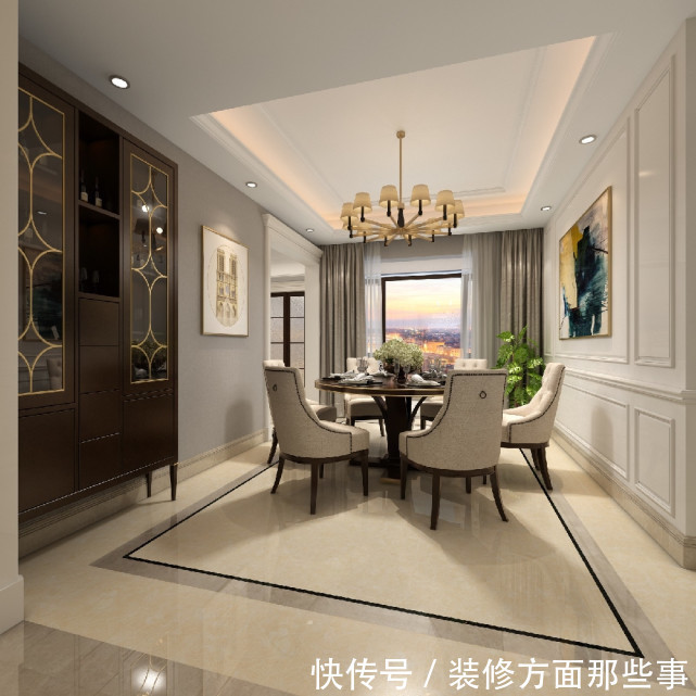 轻奢|200平美式轻奢四居室,有情调又不乏自在感