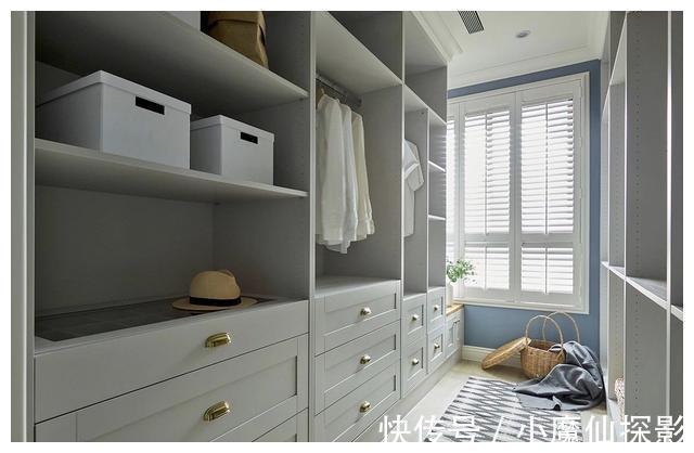 质感|她家的简约美式风格太漂亮了,巧用灰蓝色打造高级通透质感美宅!