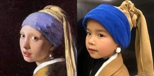 吹笛子的少年|小学生模仿“世界名画”,脑洞大开逗笑网友:让模仿,没让你超越