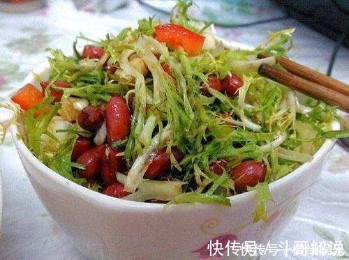 凉拌苦菊花生米|夏天，不能总吃黄瓜，还要多吃这菜，两天吃一次，不便秘一身轻