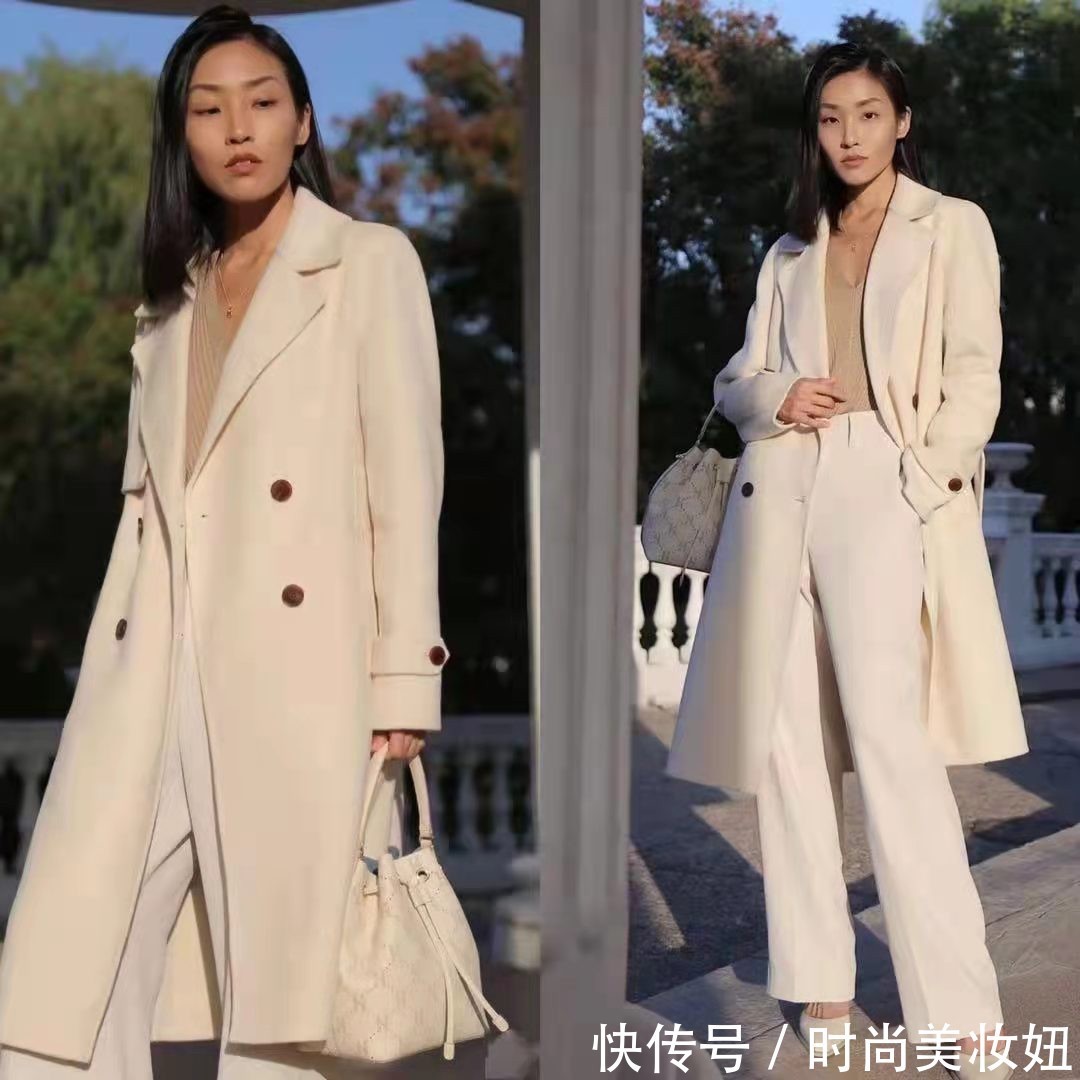 大衣 上了年纪的女人,想要年轻别穿皮草,穿白色大衣简洁又高级