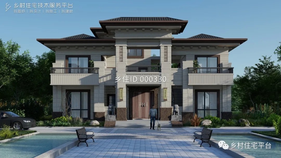 造价|乡住免费图纸土建造价参考65万面宽16.1m×进深11.2m 二层欧式别墅