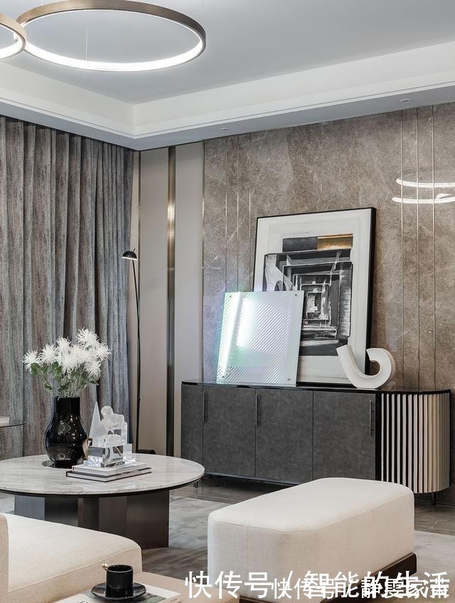 爱马仕|大平层的现代轻奢风设计高级灰碰上爱马仕橙的惊艳!