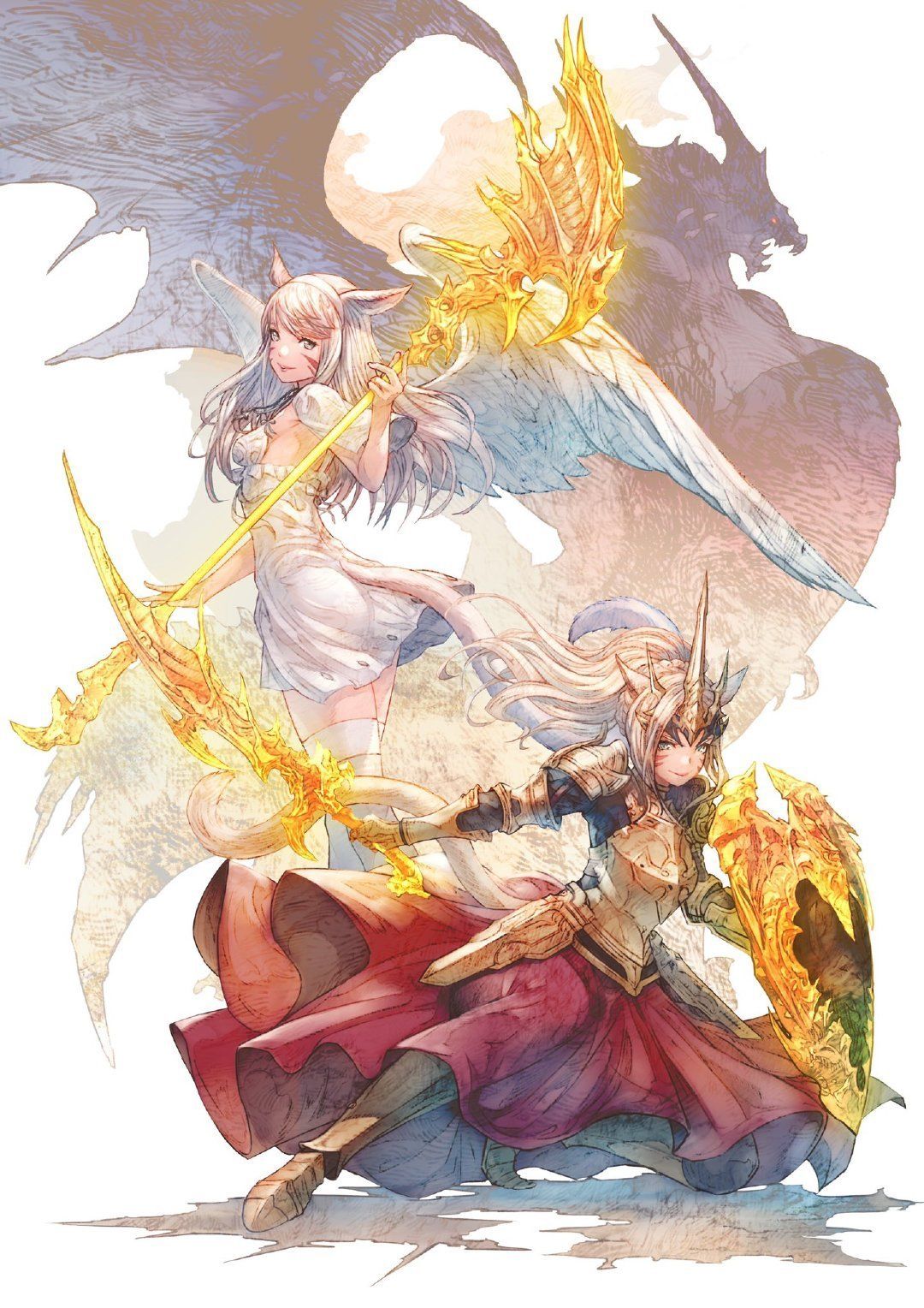 jiojio#英姿飒爽的窈窕少女插画，明艳的色彩和恰到好处的构图