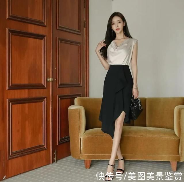 高度|韩国女神孙允珠时尚搭配:露肩装穿出时尚新高度。