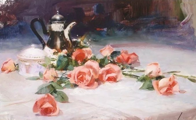 人物#皮诺德埃尼的油画人物，色彩斑斓，动静结合，光彩照人