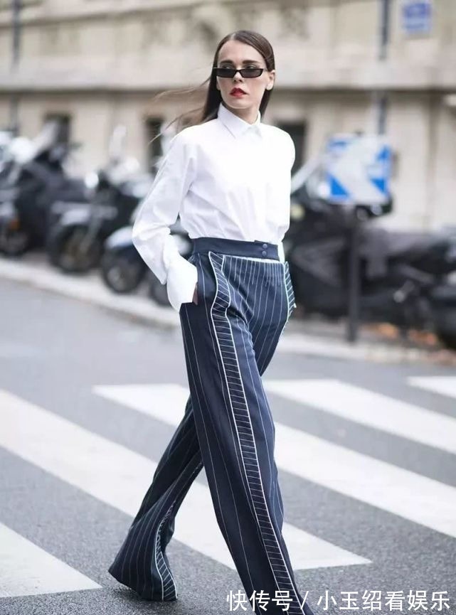 基础款|今秋流行“衬衫+阔腿裤”,个个中年女明星都上头了!