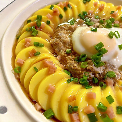 日本豆腐肉沫蒸蛋