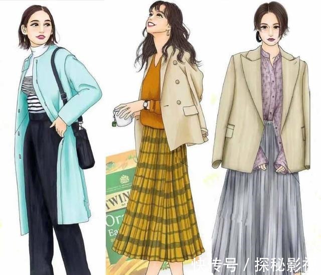 手绘 学色彩有什么用日本插画师的早春“手绘配色”，27套穿搭真绝了！
