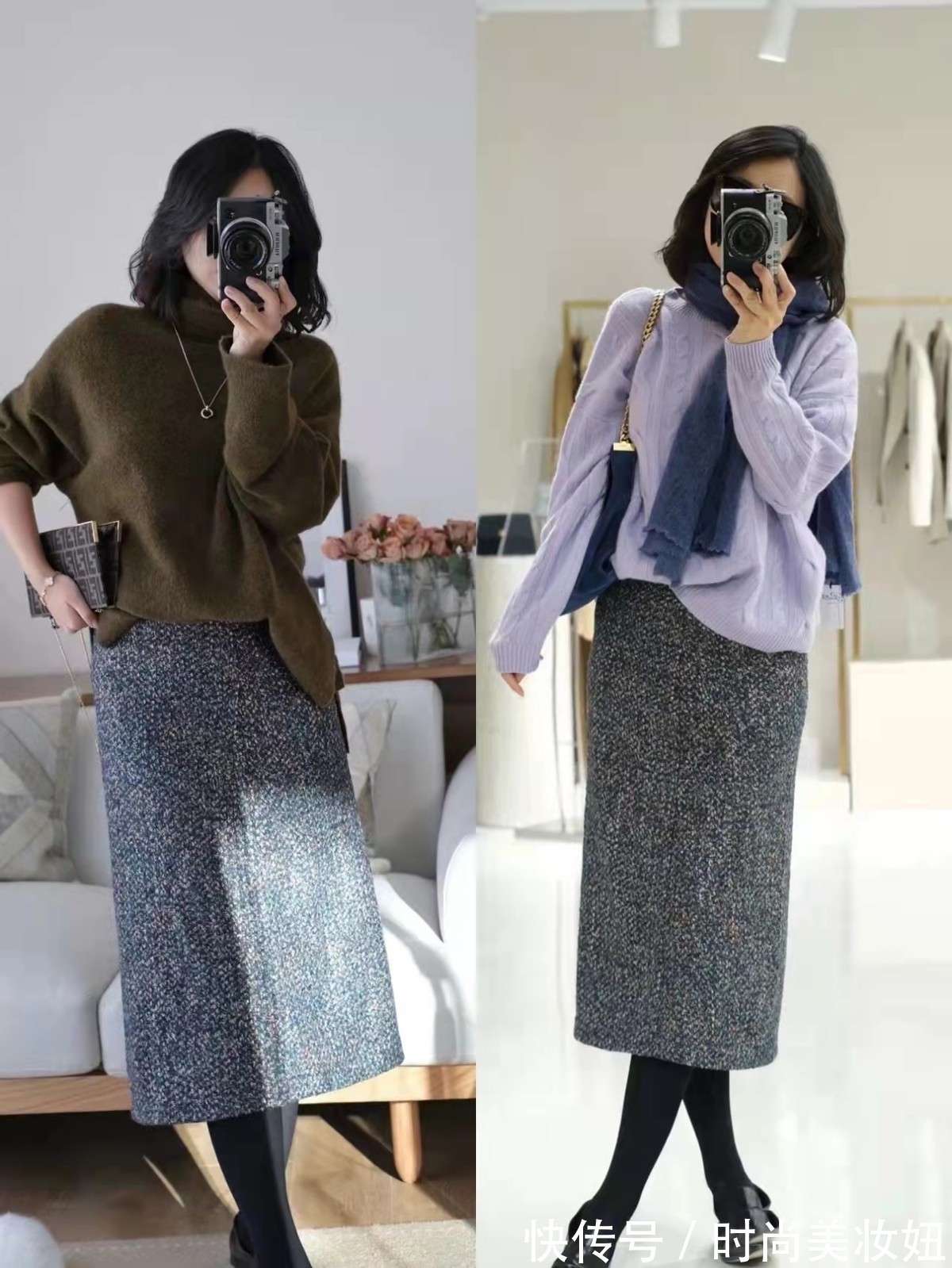 梨型 这位120斤梨形身材博主太会穿,每套都好显瘦,说100斤都信