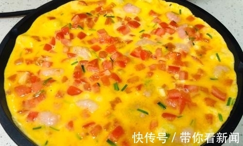 番茄炒蛋|鸡蛋的花样吃法，番茄鸡蛋饼，比番茄炒蛋还好吃的美食