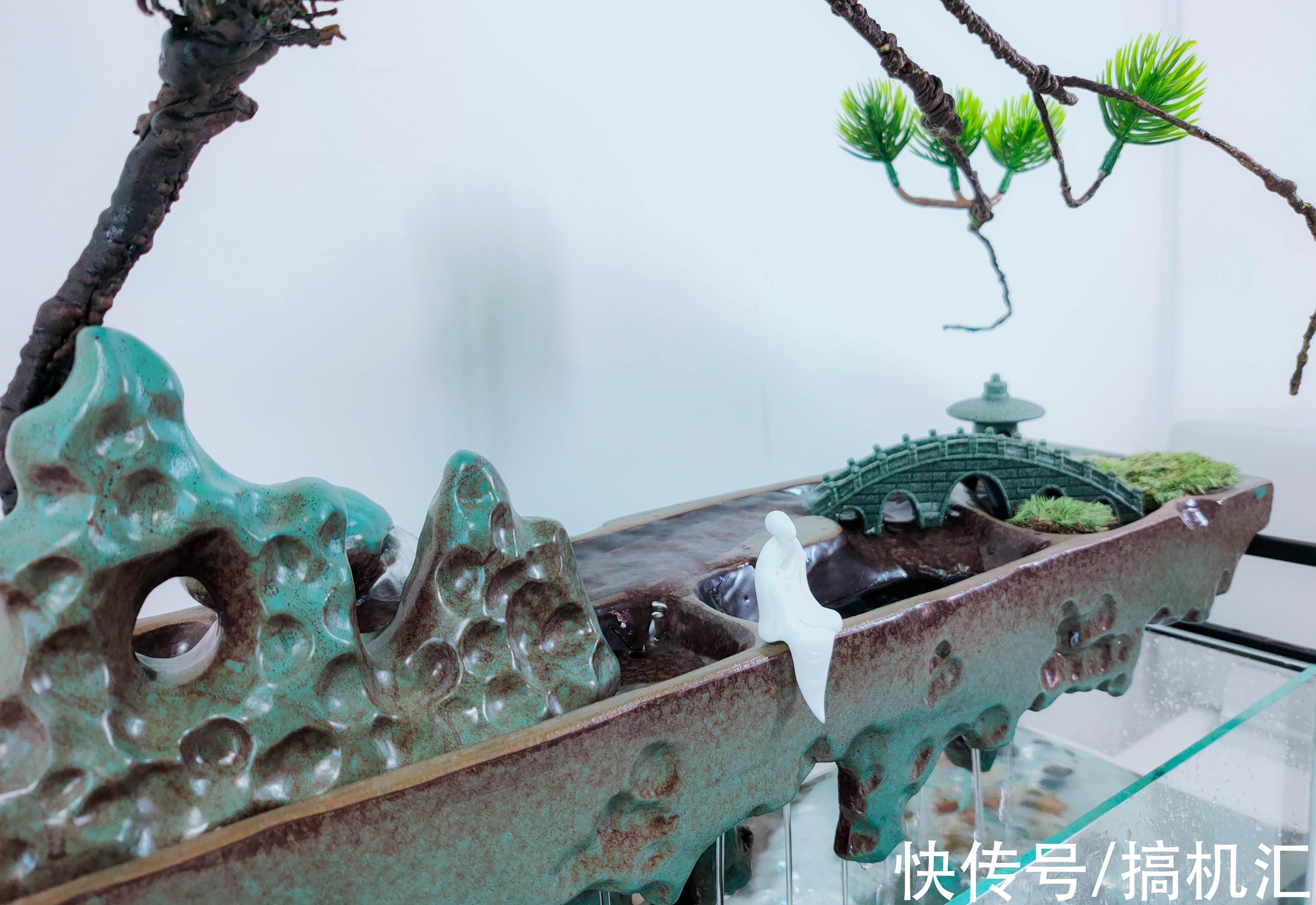 天空之城+流水造型，MOMOYOO水光山色鱼缸体验：萌新养鱼记