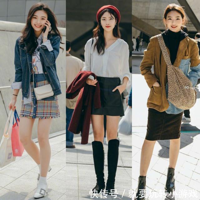 现在流行外套+裙装,看韩国女生“养眼街拍”,信手拈来最时髦