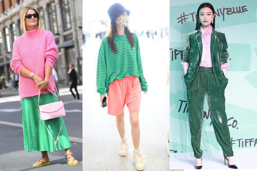 春天穿“绿色”火了,看2种色系,4个配色的百变造型,会穿就美