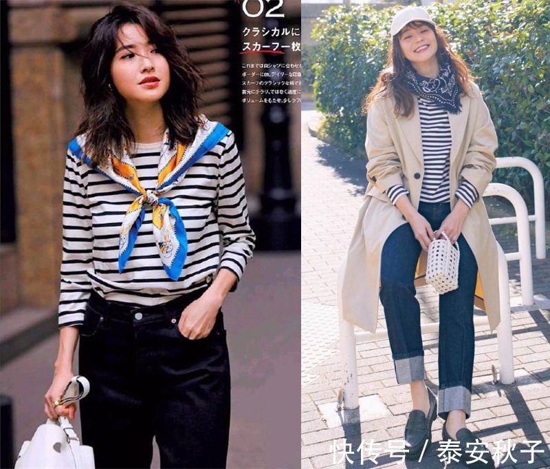 左图|仅用“条纹衫”便能搭遍整个秋日衣橱?有了它:你才能如此惊艳