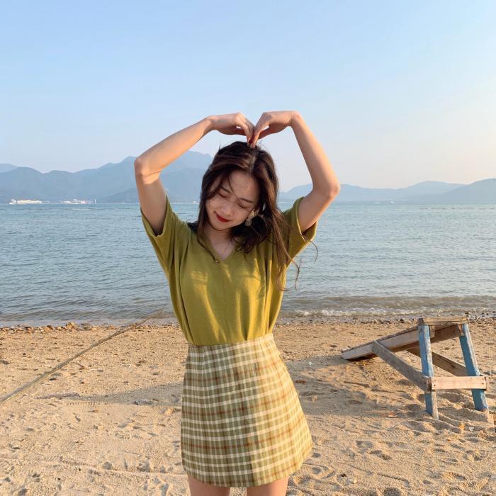 T恤|少女感彩色系穿搭,清爽减龄显气质,天天不重样的元气女孩搭配