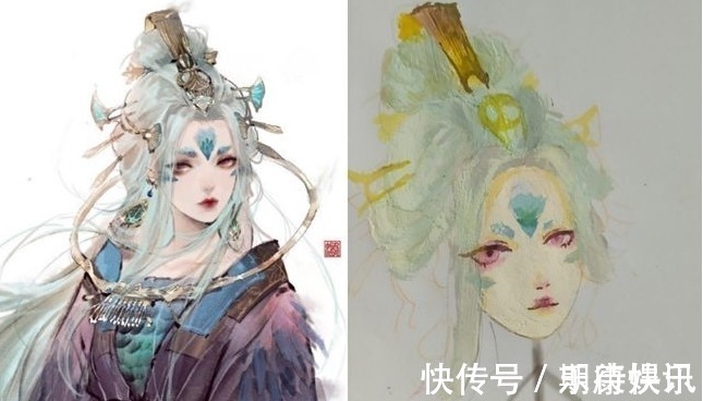 学生们&当美术生画到一半不耐烦,画风逐渐沙雕,半成品宛如“翻车现场”