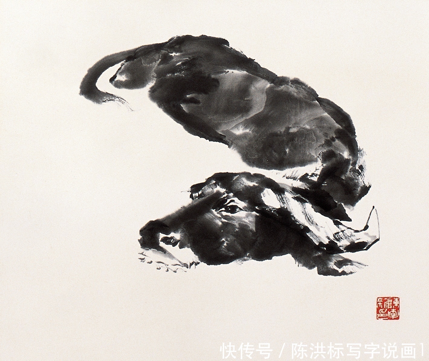 牛画|一幅牛气冲天的画，却让画家陈李新，结缘中国科技产业大咖戴伟民