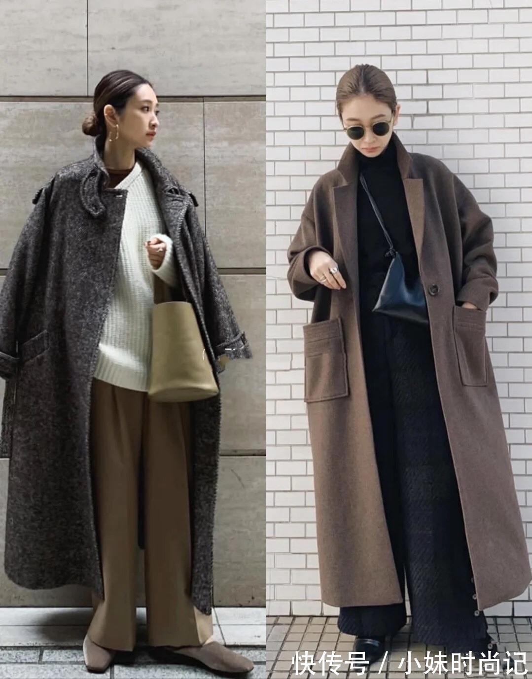 博主学 跟博主学穿搭,这个冬天用大衣+阔腿裤提升时尚感,很有范儿