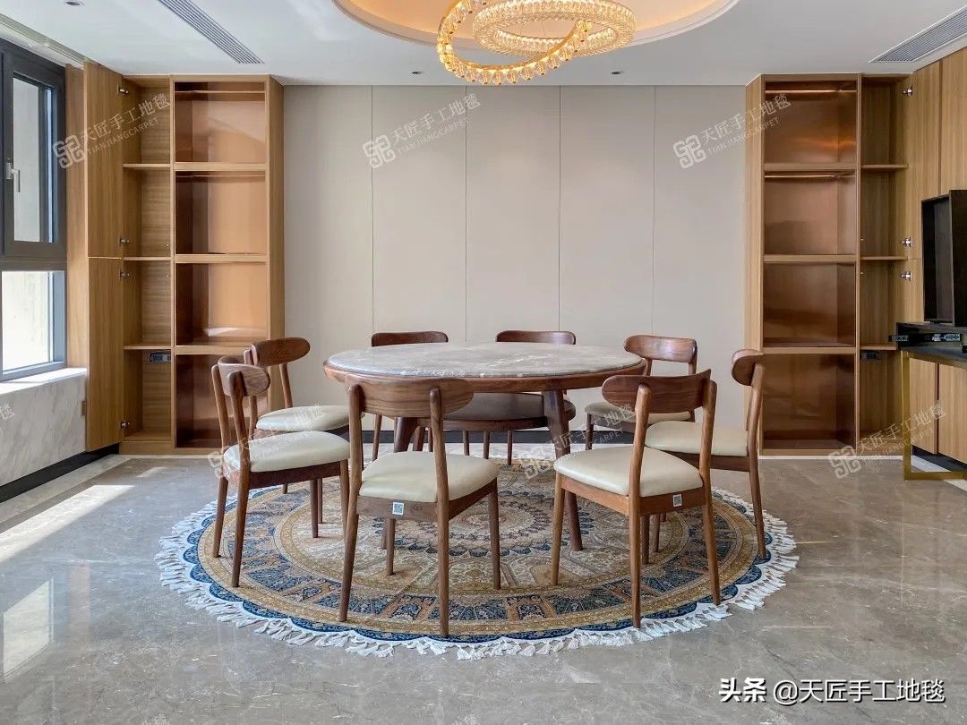 国风|寸土寸金，大气国风，这是天匠手工地毯铺过的最硬核豪宅