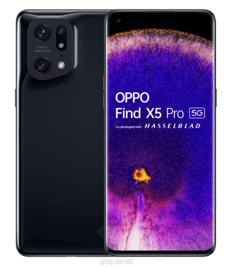 哈苏 + 马里亚纳，OPPO Find X5 Pro 官方渲染图曝光：骁龙8 Gen1