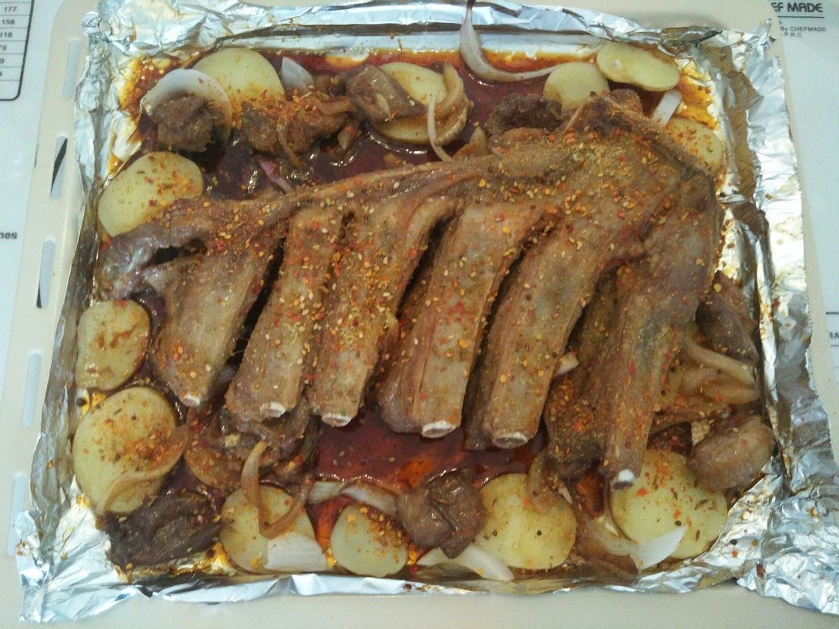 在家做羊肉,可别直接烤,跟我一起做,外焦里嫩